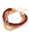 Multi Layer Metal Chain Braided Rope Bracelet